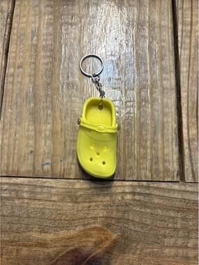 New Yellow Miniature Clog Shoe Keychain Croc 3 inches